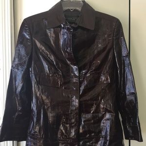 Richard Tyler Couture eelskin jacket brown, like new, no noted flaws, size 10 (8